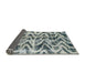 Sideview of Abstract Cloud Gray Modern Rug, abs880