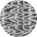 Round Abstract Gray Modern Rug, abs880gry