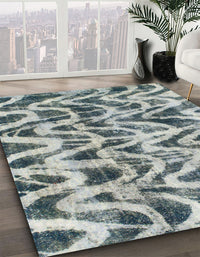 Abstract Cloud Gray Modern Rug, abs880