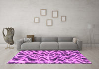 Machine Washable Abstract Pink Modern Rug, wshabs880pnk