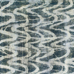 Square Machine Washable Abstract Cloud Gray Rug, wshabs880