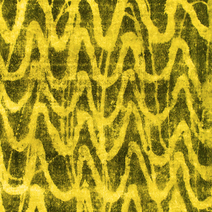 Square Machine Washable Abstract Yellow Modern Rug, wshabs880yw