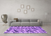 Machine Washable Abstract Purple Modern Rug, wshabs880pur