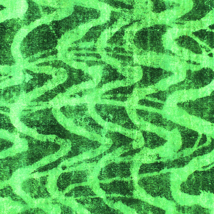 Machine Washable Abstract Green Modern Area Rugs, wshabs880grn