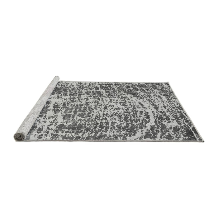 Sideview of Machine Washable Abstract Gray Modern Rug, wshabs881gry