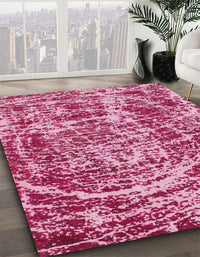 Abstract Hot Pink Modern Rug, abs881