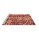 Sideview of Machine Washable Abstract Brown Modern Rug, wshabs881brn