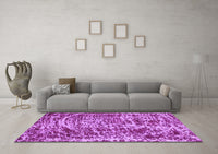 Machine Washable Abstract Purple Modern Rug, wshabs881pur