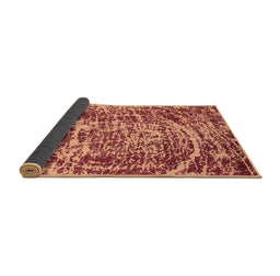 Sideview of Abstract Brown Modern Rug, abs881brn
