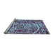 Sideview of Machine Washable Abstract Light Blue Modern Rug, wshabs881lblu