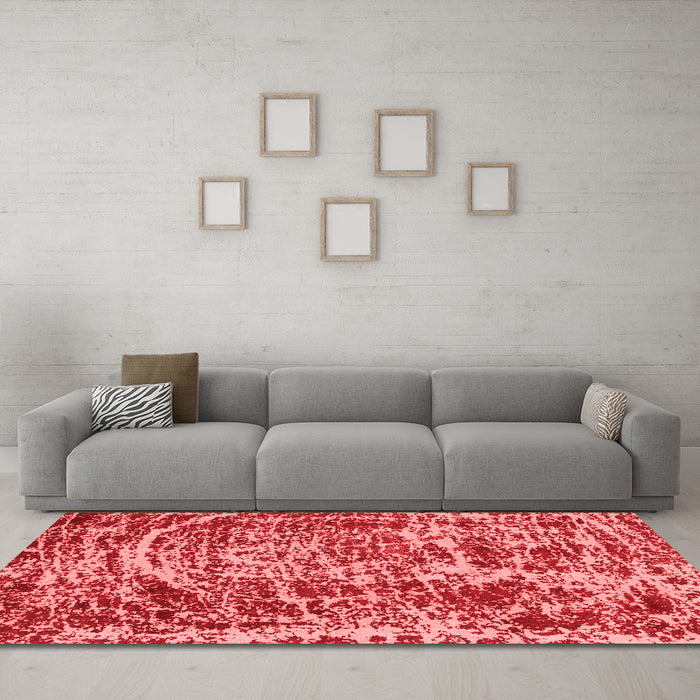 Modern Red Washable Rugs