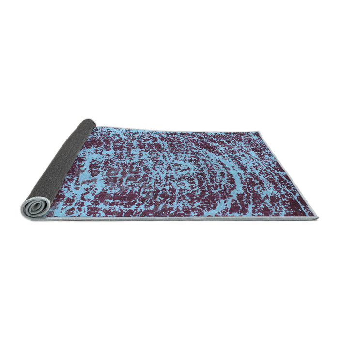 Sideview of Abstract Light Blue Modern Rug, abs881lblu