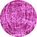 Round Machine Washable Abstract Pink Modern Rug, wshabs881pnk