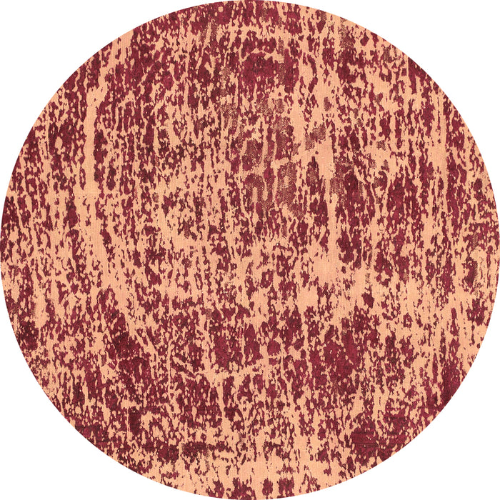 Round Abstract Brown Modern Rug, abs881brn