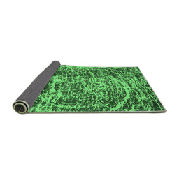 Sideview of Abstract Emerald Green Modern Rug, abs881emgrn