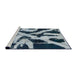 Sideview of Machine Washable Abstract Light Steel Blue Rug, wshabs882