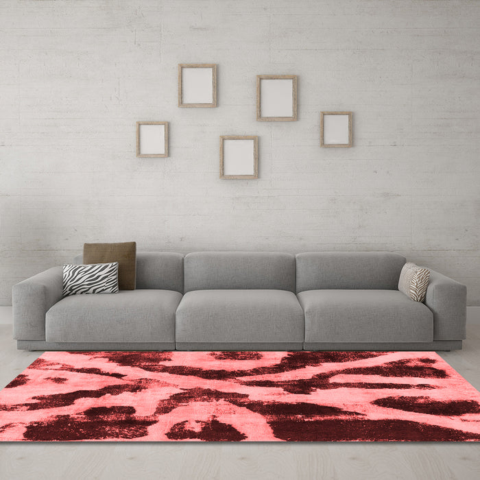 Modern Red Washable Rugs