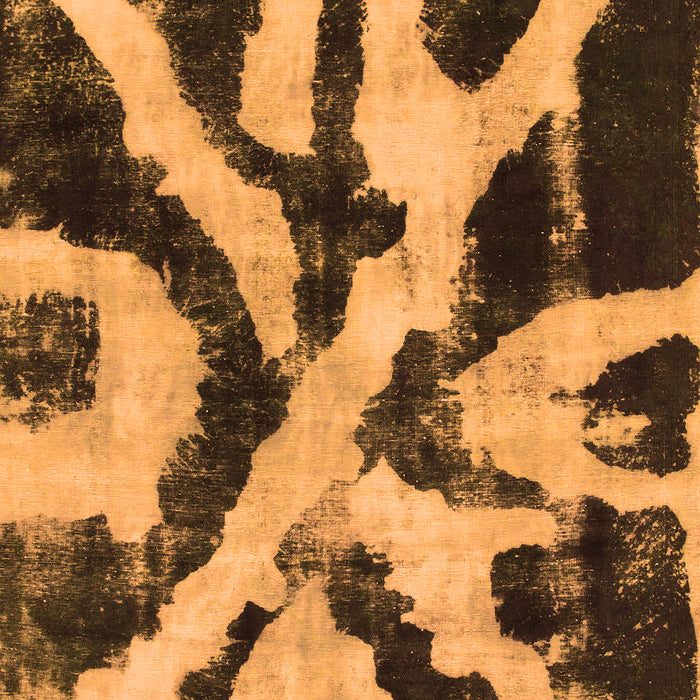 Machine Washable Abstract Orange Modern Area Rugs, wshabs882org