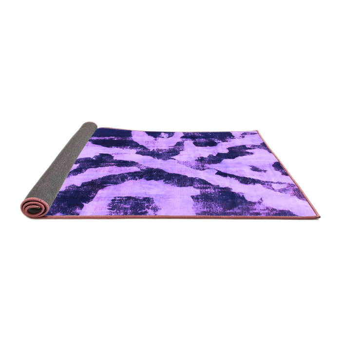 Sideview of Abstract Purple Modern Rug, abs882pur