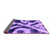 Sideview of Abstract Purple Modern Rug, abs882pur