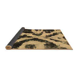 Sideview of Abstract Brown Modern Rug, abs882brn