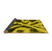 Sideview of Abstract Yellow Modern Rug, abs882yw