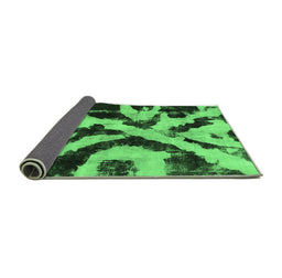 Sideview of Abstract Emerald Green Modern Rug, abs882emgrn