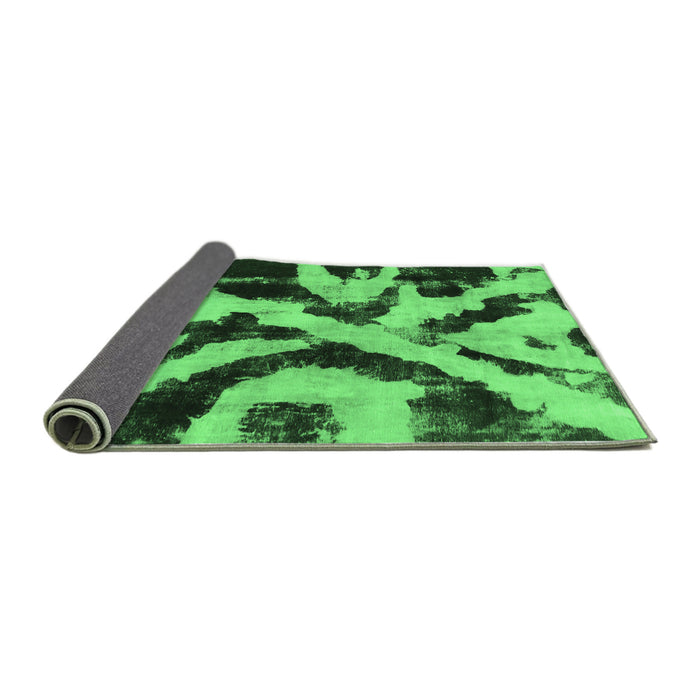 Sideview of Abstract Emerald Green Modern Rug, abs882emgrn