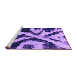 Sideview of Machine Washable Abstract Purple Modern Area Rugs, wshabs882pur
