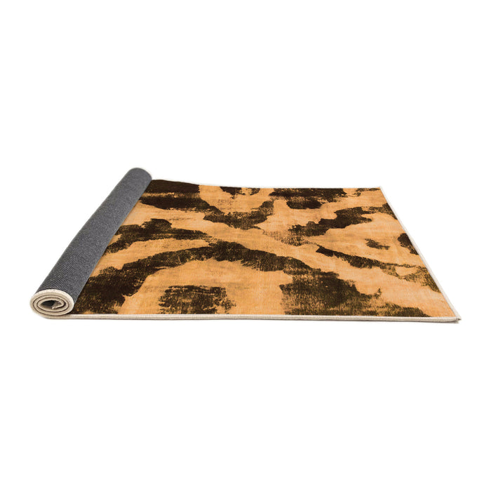 Sideview of Abstract Orange Modern Rug, abs882org