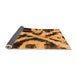 Sideview of Abstract Orange Modern Rug, abs882org