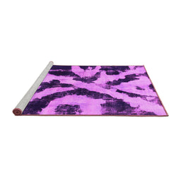 Sideview of Machine Washable Abstract Pink Modern Rug, wshabs882pnk