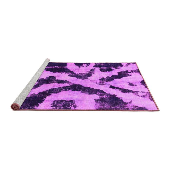 Sideview of Machine Washable Abstract Pink Modern Rug, wshabs882pnk