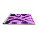 Sideview of Machine Washable Abstract Pink Modern Rug, wshabs882pnk