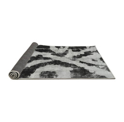 Sideview of Abstract Gray Modern Rug, abs882gry