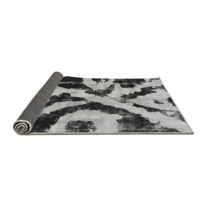 Sideview of Abstract Gray Modern Rug, abs882gry