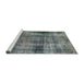 Sideview of Machine Washable Abstract Dark Gray Rug, wshabs883