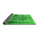 Sideview of Abstract Green Modern Rug, abs883grn