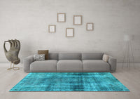 Machine Washable Abstract Light Blue Modern Rug, wshabs883lblu