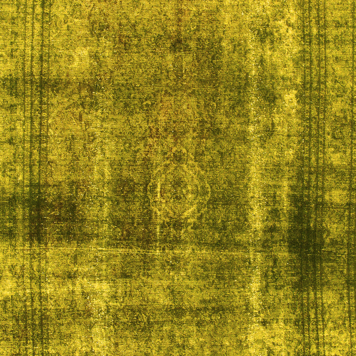 Machine Washable Abstract Yellow Modern Rug, wshabs883yw