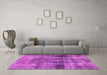 Machine Washable Abstract Pink Modern Rug in a Living Room, wshabs883pnk