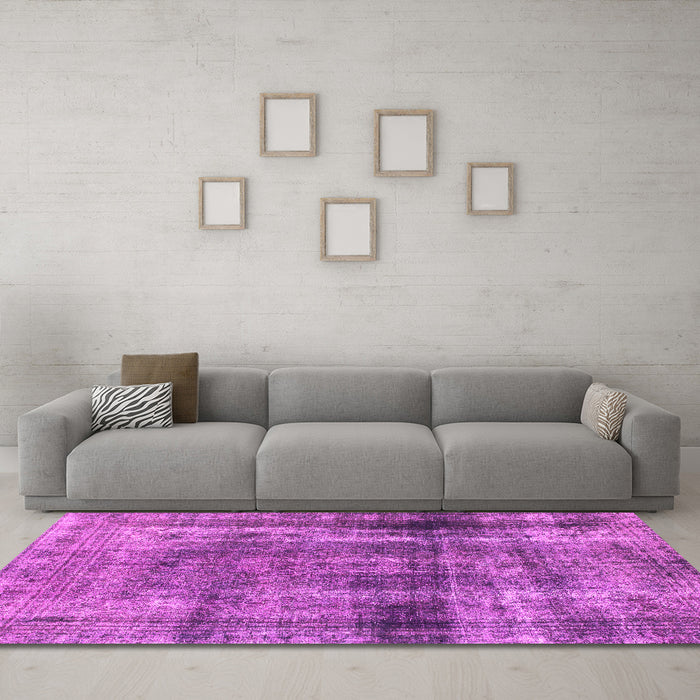 Machine Washable Abstract Pink Modern Rug in a Living Room, wshabs883pnk