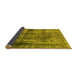 Sideview of Abstract Yellow Modern Rug, abs883yw