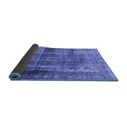 Sideview of Abstract Blue Modern Rug, abs883blu