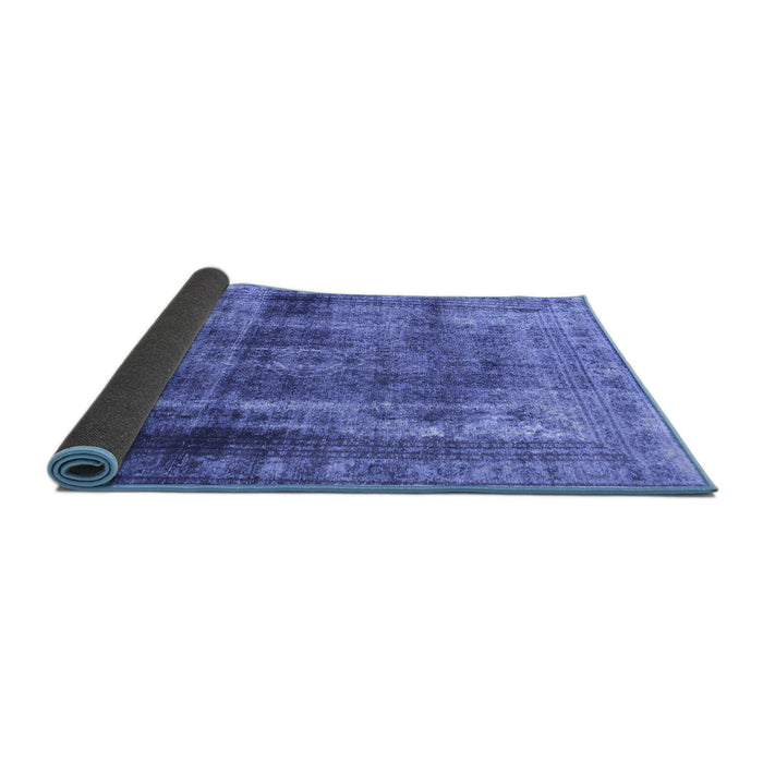 Sideview of Abstract Blue Modern Rug, abs883blu