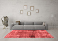 Machine Washable Abstract Red Modern Rug, wshabs883red