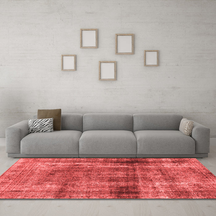 Modern Red Washable Rugs