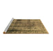 Sideview of Machine Washable Abstract Brown Modern Rug, wshabs883brn