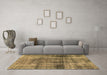 Machine Washable Abstract Brown Modern Rug in a Living Room,, wshabs883brn