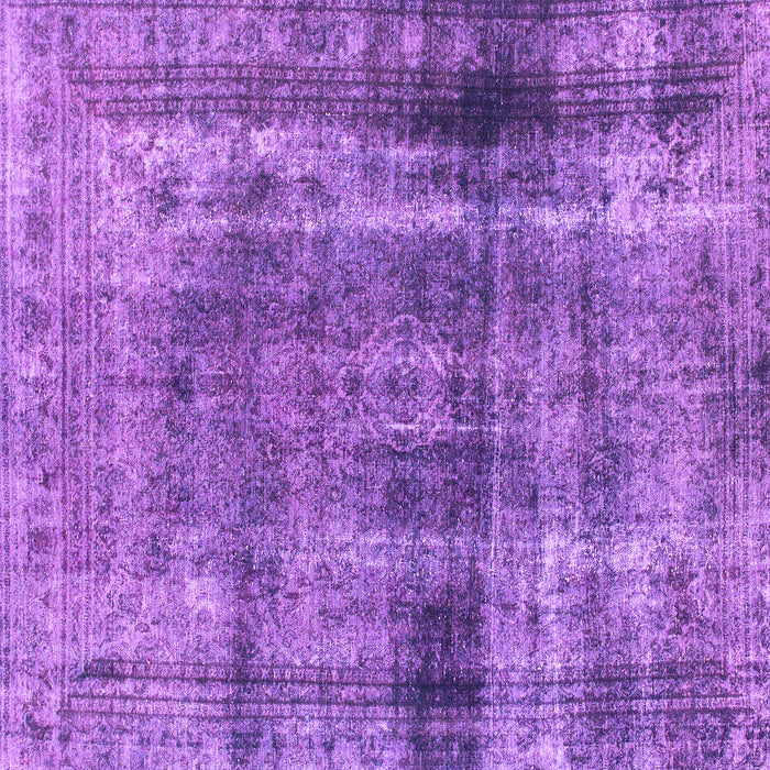 Square Machine Washable Abstract Purple Modern Area Rugs, wshabs883pur